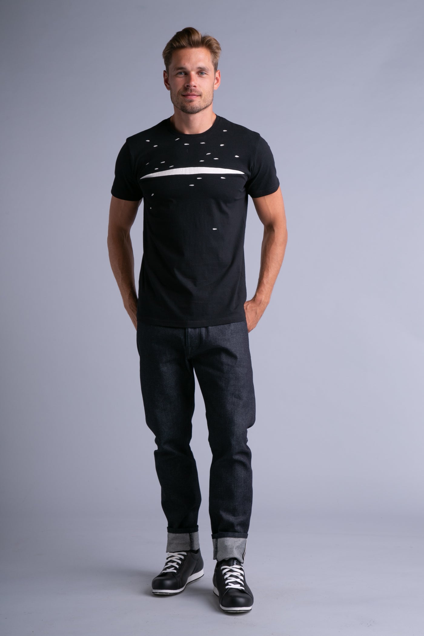 LIMITED EDITION: Up-shirt for men, The Light | Black, beige