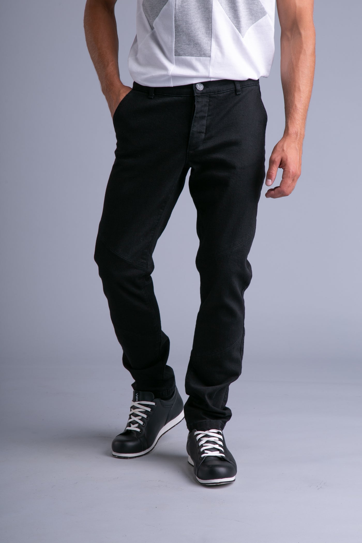 Slim Regular Jeans für Herren | Schwarz
