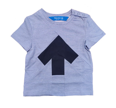 Up-shirt for kids | light blue striped, dark blue - Reet Aus