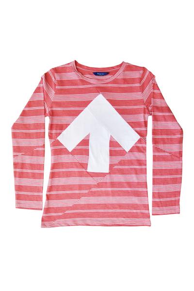 Up-shirt for women, long sleeves | Red, white - Reet Aus