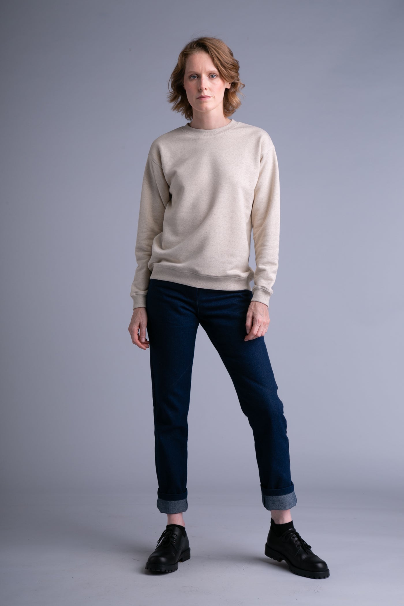 Basic sweatshirt for women | Beige - Reet Aus