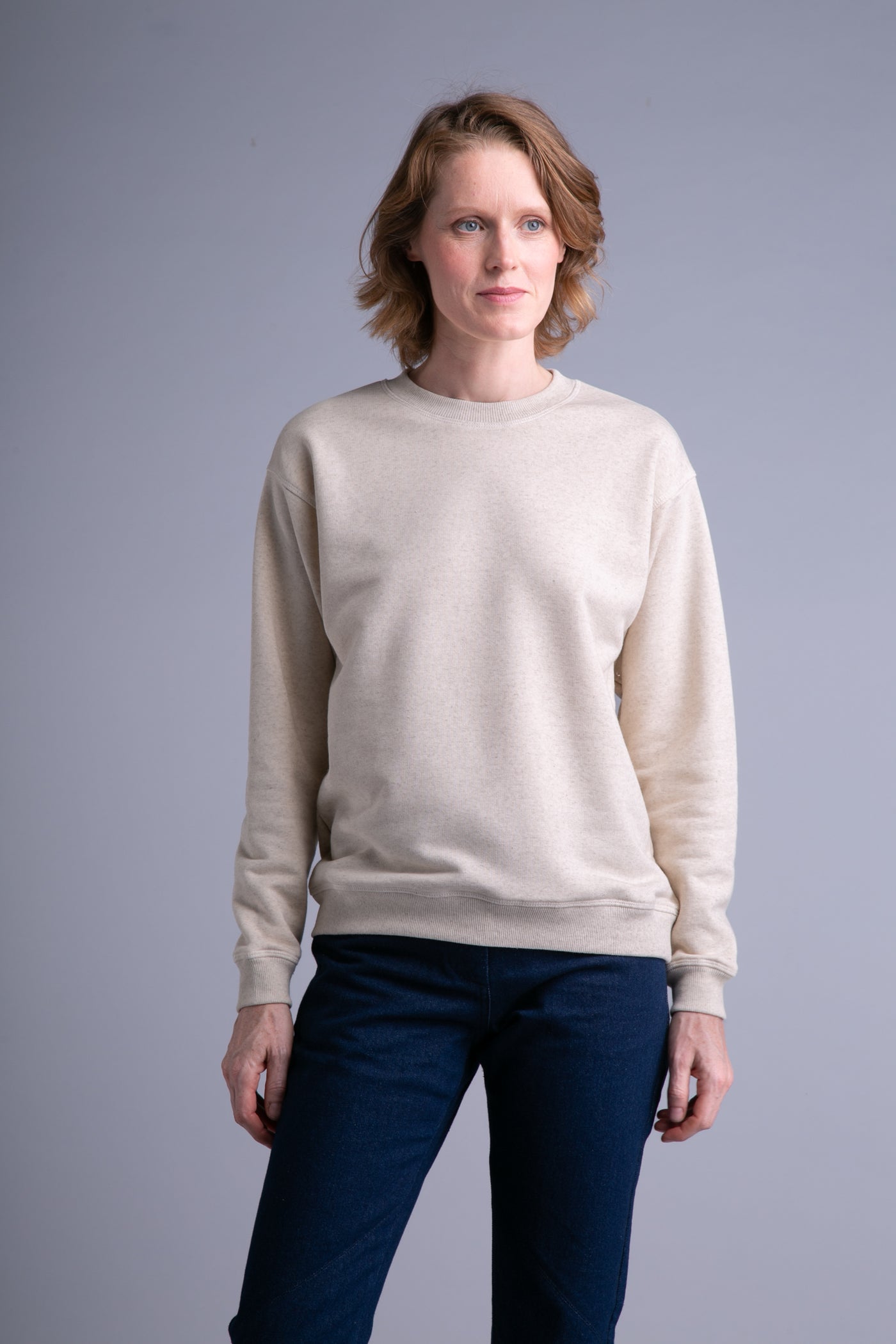 Basic sweatshirt for women | Beige - Reet Aus