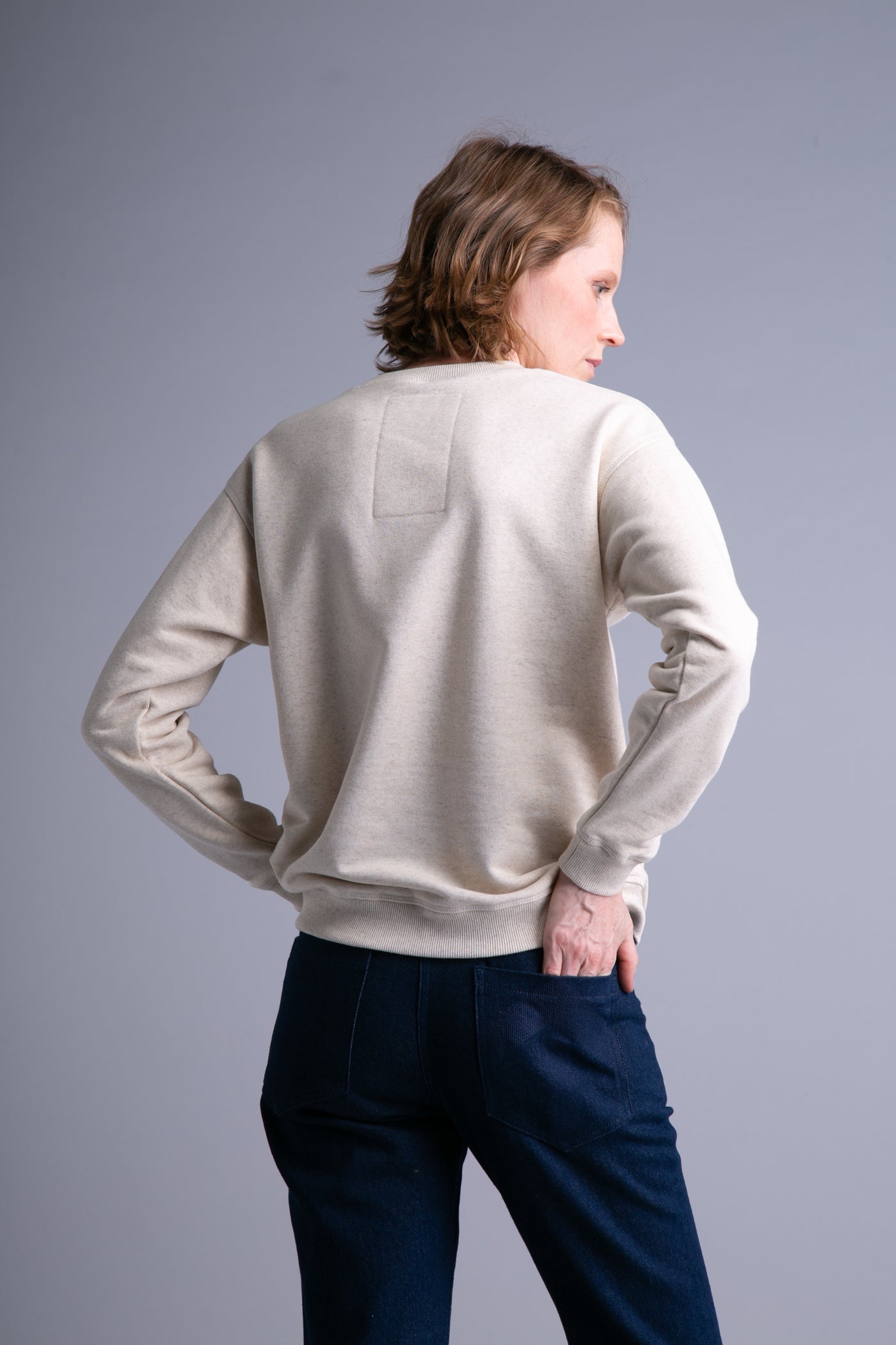 Basic sweatshirt for women | Beige - Reet Aus