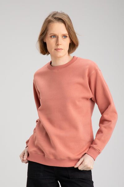 Basic sweatshirt for women | Coral