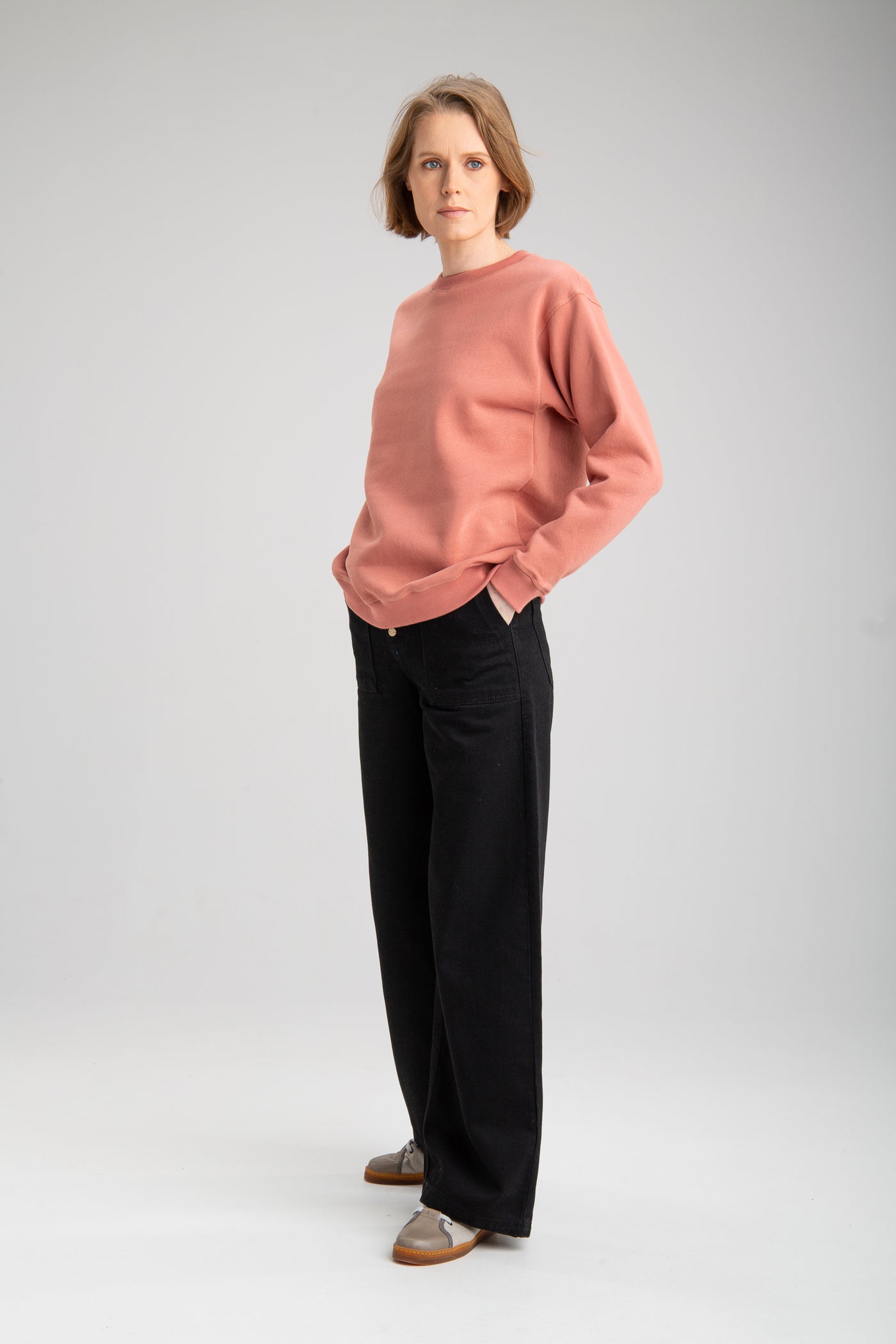 Basic sweatshirt for women | Coral