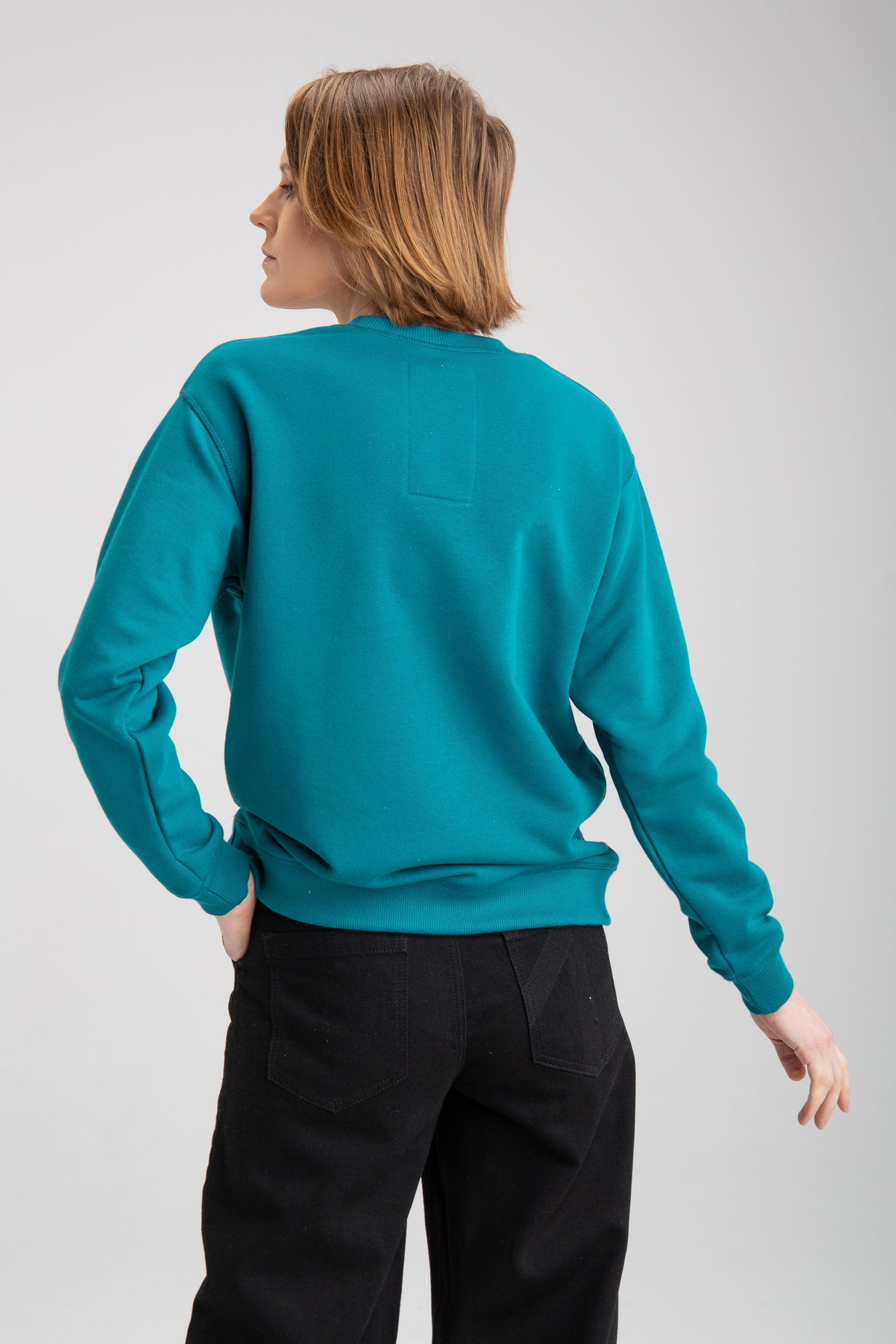 Basic sweatshirt for women | Teal Green