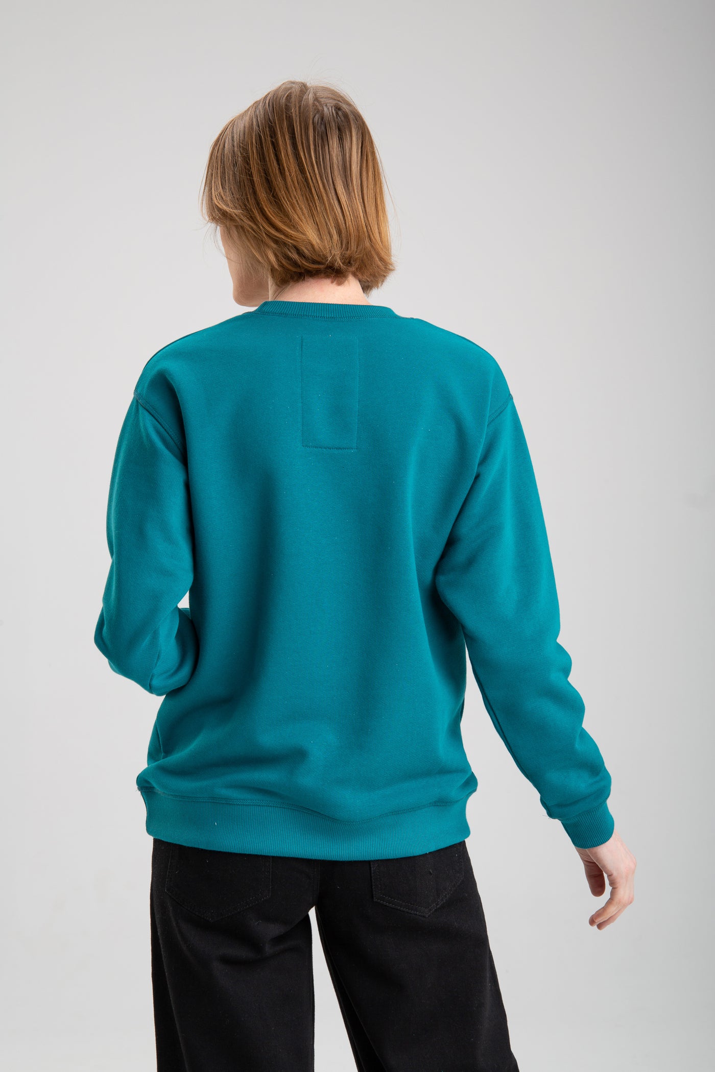 Basic sweatshirt for women | Teal Green