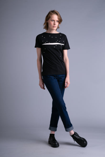 LIMITEERITUD KOLLEKTSIOON: Naiste up-shirt, Valgus | Must, beež