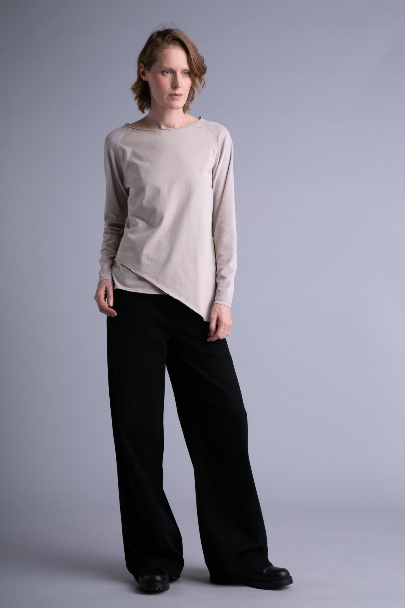 Layered shirt for women, long sleeves | Beige