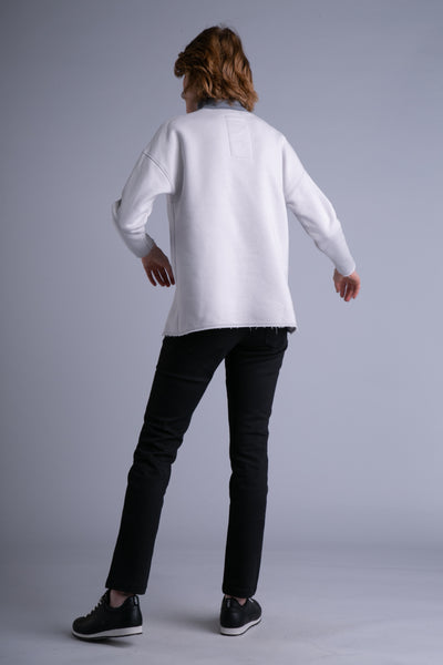 Mehrschichtige Pullover für Damen | Hellgrau, dunkelgrau